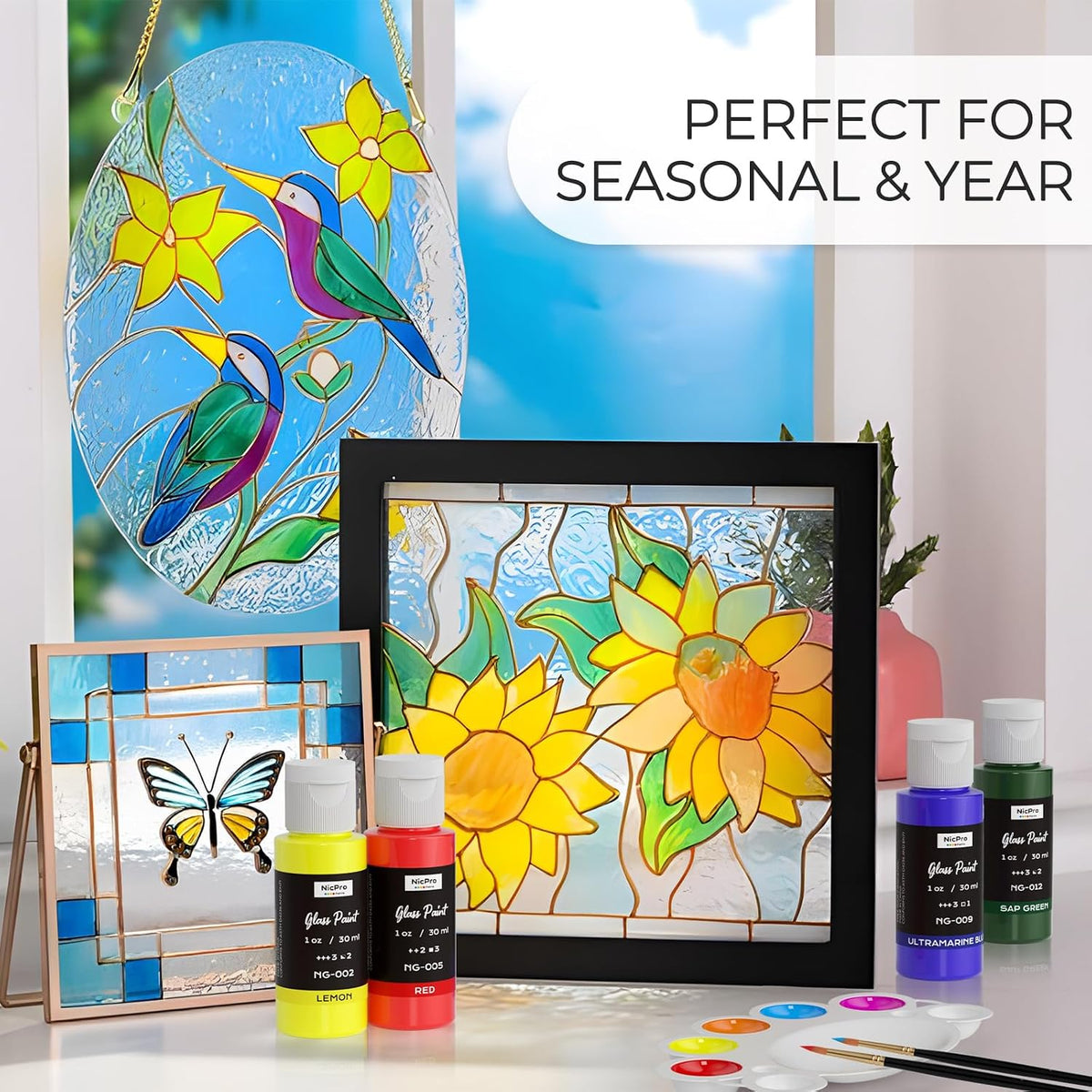 Nicpro 18 Colors Glass Paint Set - Image 6