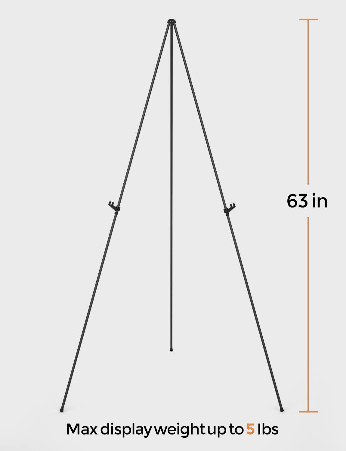 Nicpro 2 Pack Folding Easels for Display, 63 Inch, Portable for Artist Poster Wedding with Carry Bag