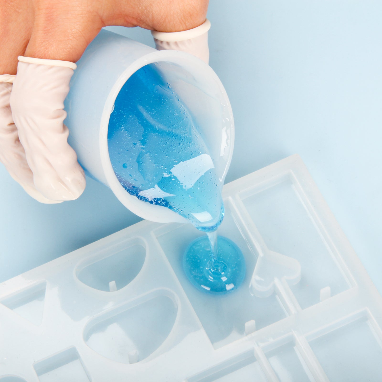 Complete Silicone Resin Measuring Cups Tool Kit- Reusable Nicpro 250 & 100 ml Measure Cups, Resin Mat, Silicone Popsicle Sticks, Brushes, Pipettes, Gloves for Epoxy Resin Mixing, Molds, Jewelry Making