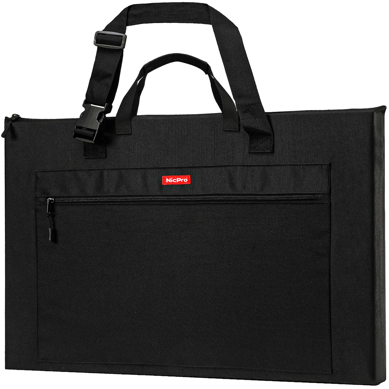 Nicpro Light Weight Art Portfolio Bag, 18x 24 Inches Waterproof Nylon Art Portfolio Case with Shoulder & Handle Carry, for Artwork, Poster, Sketch Drawing, Canvas, Photography, Solar Panel Storage