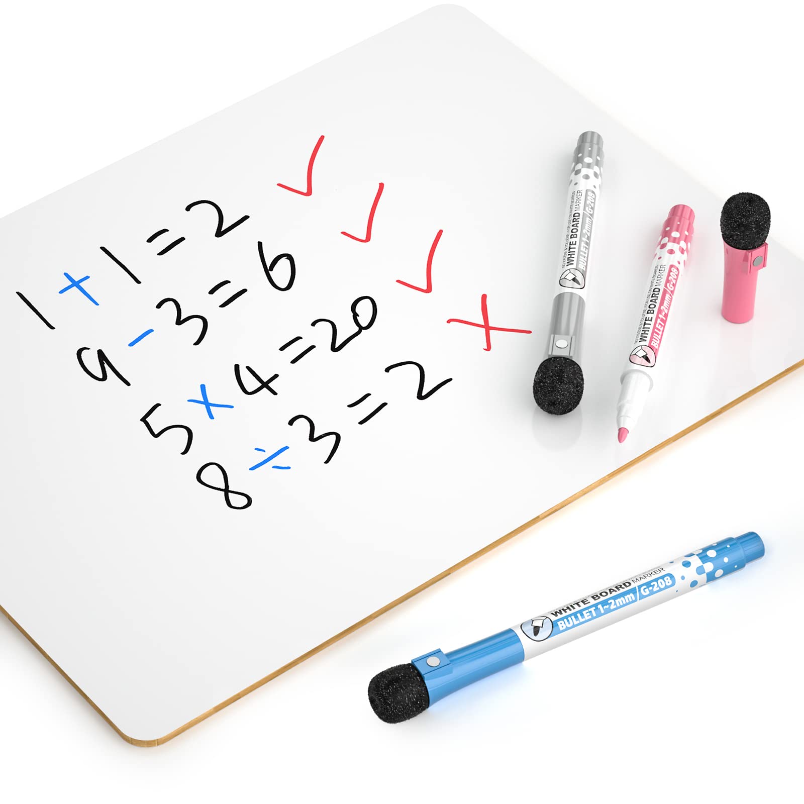 Nicpro 12 x 16 inches Dry Erase Whiteboard, Double Sided Portable Lapboard with 3 Water-Based Pens