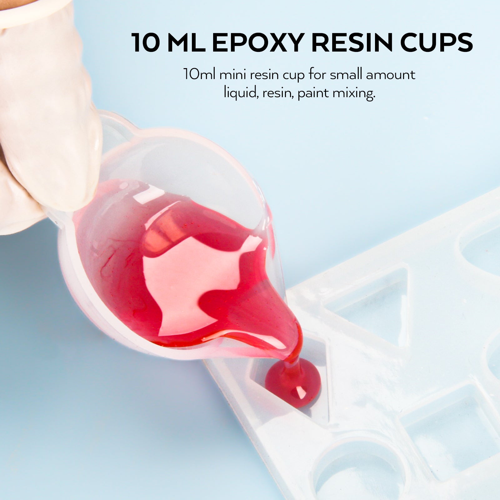 Large Resin Silicone Measuring Cups Tool Set, Nicpro Heart Shape 500ml &100ml Measure Cups, Silicone Stir Sticks, Pipettes, Gloves for Epoxy Resin Mixing, Molds, Jewelry Making, Waxing, Easy Clean