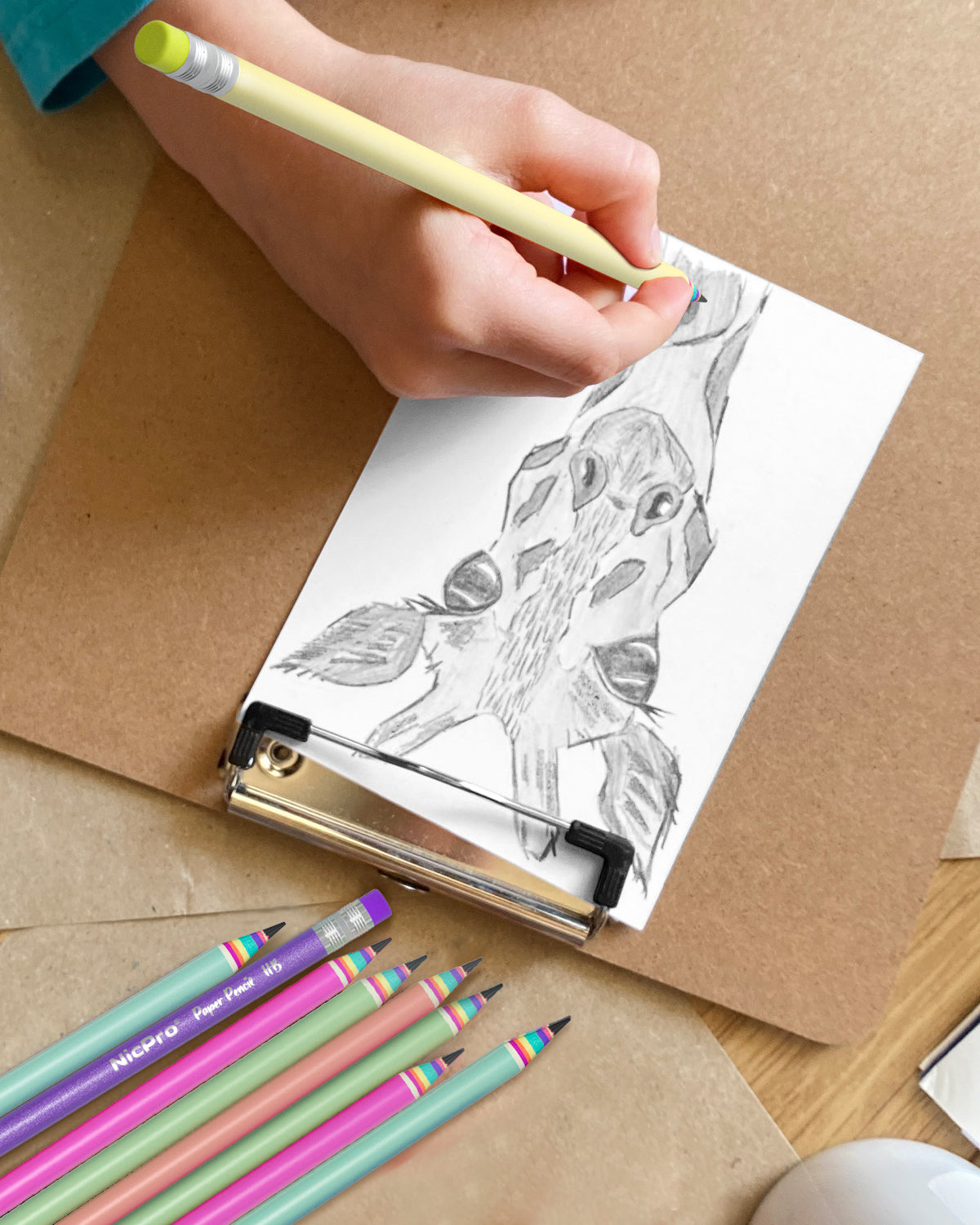 Nicpro 24PCS Pencils #2, HB Rainbow Colored Paper Pencils, Pre-Sharpened Wood-Cased Cute Pencils, Anti-Break Graphite Pencil with Eraser for Student Writing Drawing Drafting Sketching School Supplies